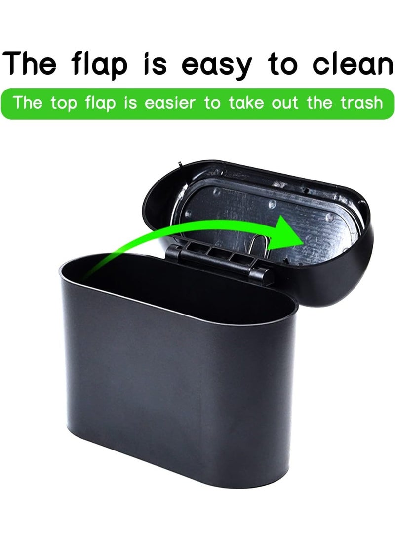 سلة مهملات للسيارة قابلة للطي بغطاء – منظم قمامة متعدد الاستخدامات للسيارة - Image 2